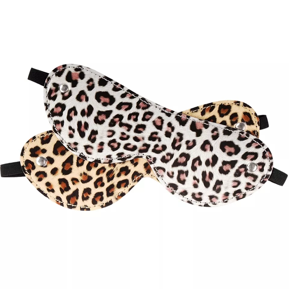 Erotic Leopard Blindfold Soft Sleeping Mask Bdsm Bondage Eye Mask Restraints Sexual Sex Toys for Couples