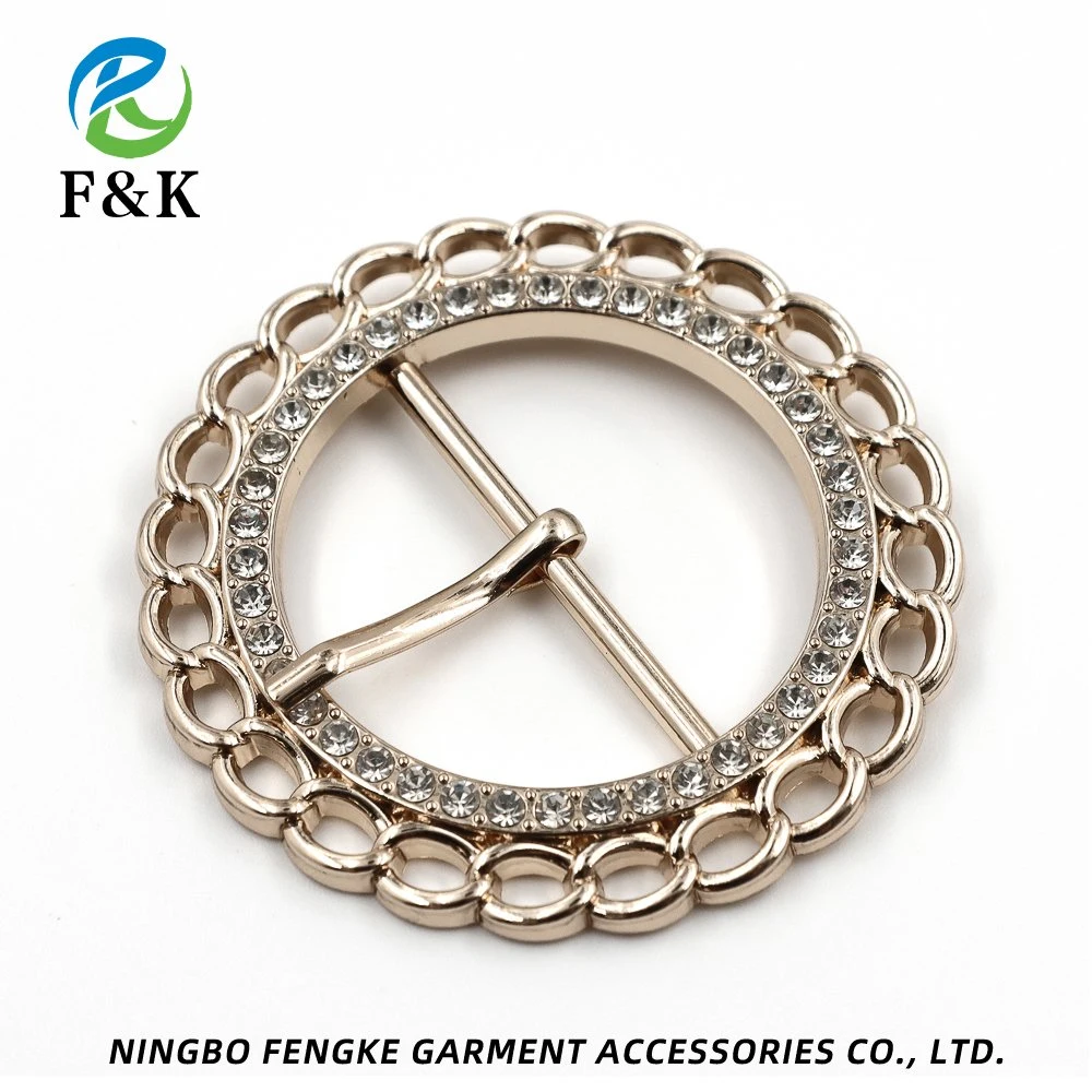New Fashion Clothing Round Crystal Buckle