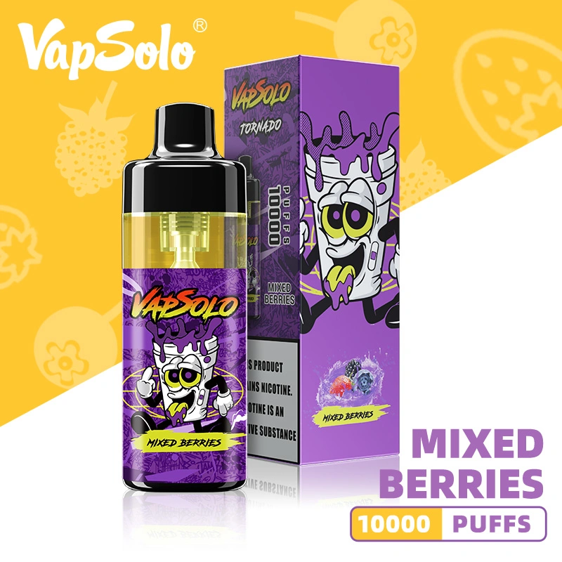 Vente à chaud Vapsolo 10000 fruits arômes rechargeable cartouche jetable E Cigarette VIP fumée Prix Vape aléatoire