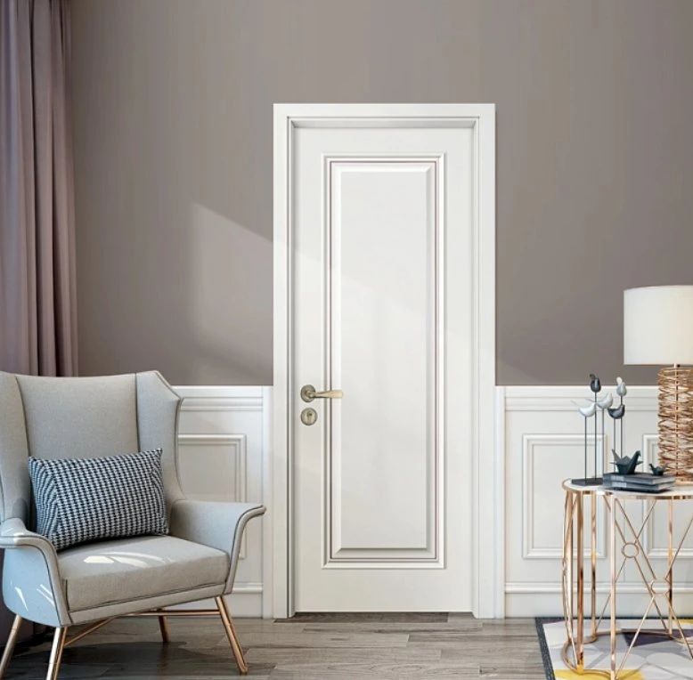 Factory Custom Soundproof Fire-Proof Security Wooden Interior Doors Luxury Villa Home Door