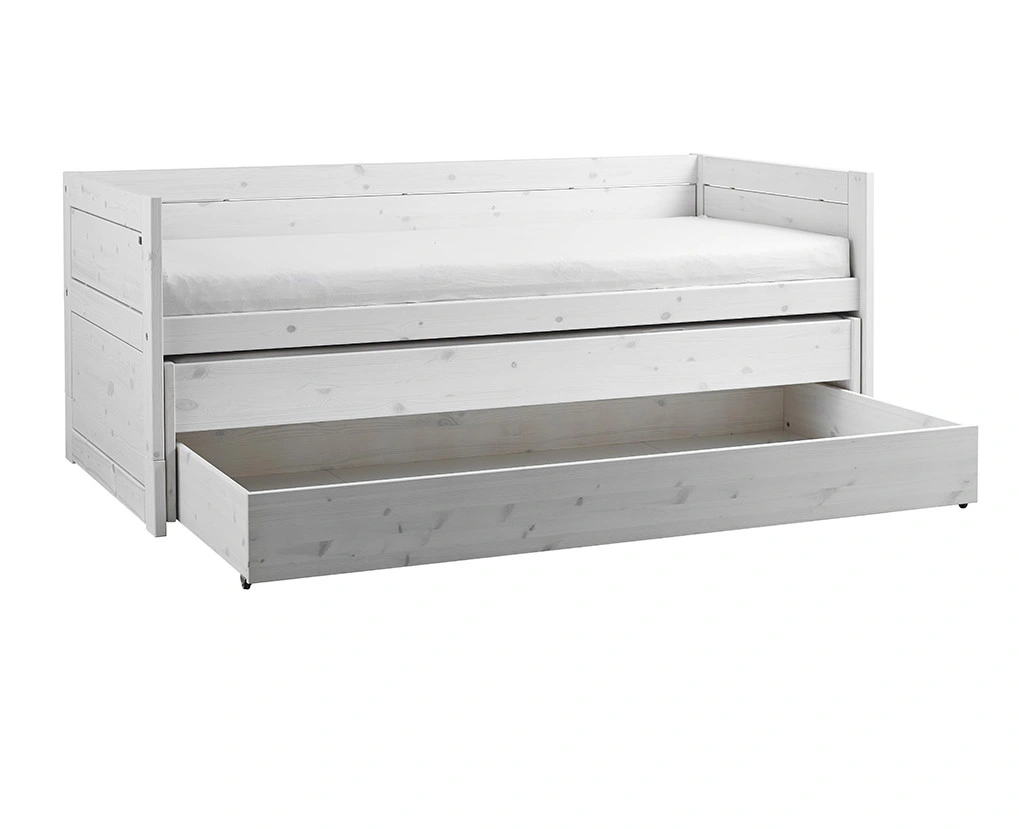 Solid Wood Sofa Bed with Drawer and Trundle