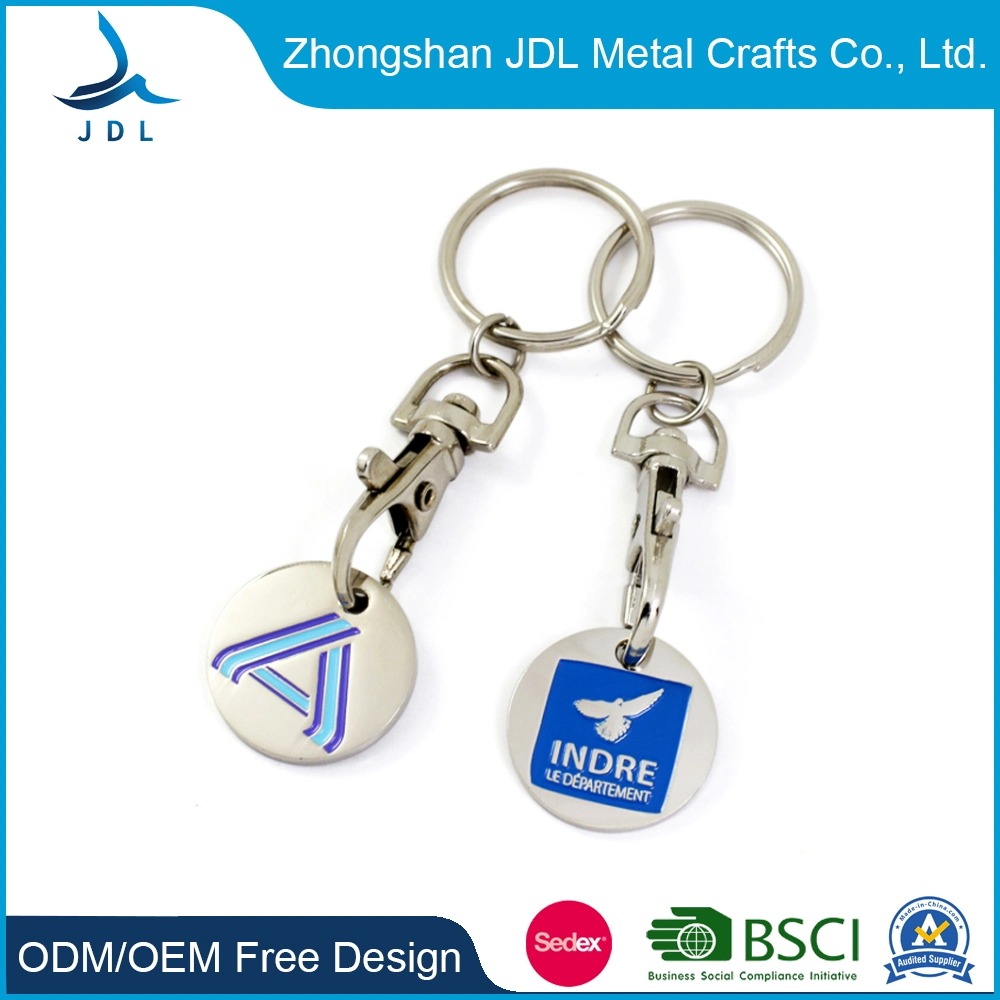 High quality/High cost performance Euro Trolley Club Card Market Cap Castle Challenge Get Free Caddy with Printed Logo Token Coin Key Holder