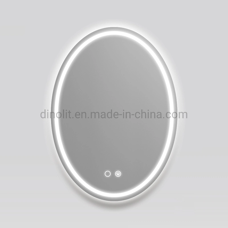 IP44 Oval Design LED Circle Beleuchtung Wasserbecken Haus Innenbad Dekor Badmöbel Wandmontage Dekorative Smart Spiegel mit Touch Sensor/Bluetooth-Lautsprecher