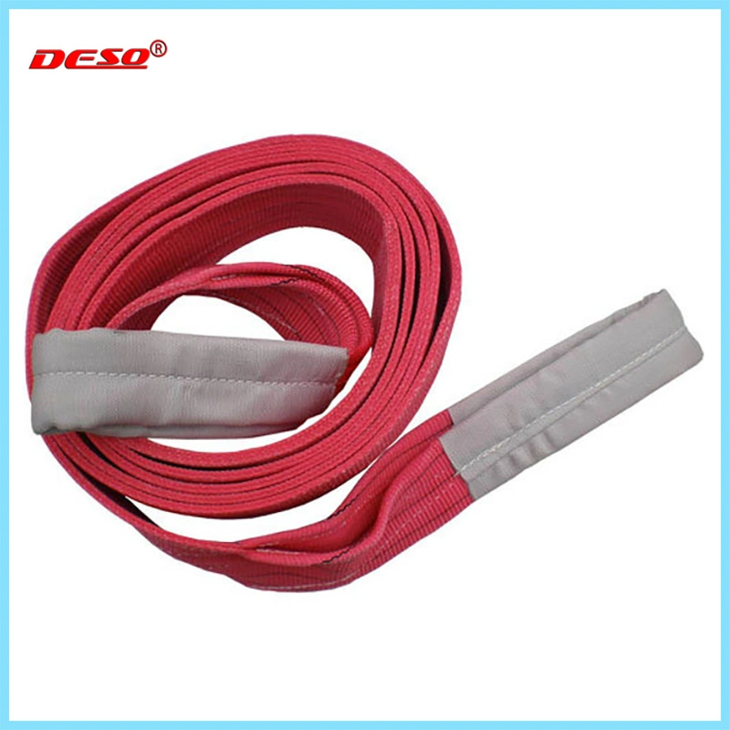 100% Polyester Flat Woven Webbing Sling En1492-1 Safety Factor 7: 1 6: 1 5: 1 1-12ton