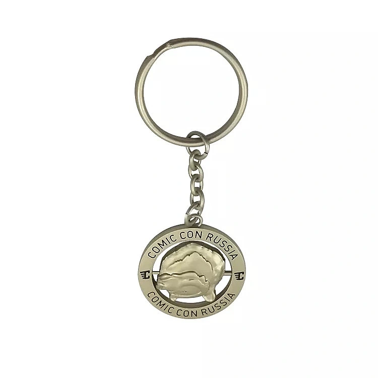 Custom Metal Keychain Zinc Alloy Keyring with Split Ring