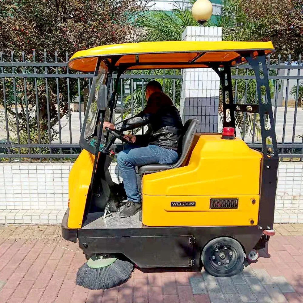 Industrial Park Ride-on Electric Vacuum Road Cleaning Floor Sweeper