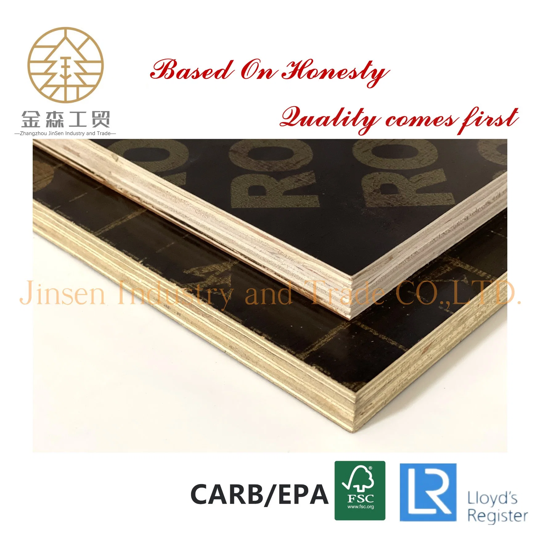 18mm Poplar/Hardwood/Birch Core Waterproof Black/Brown Film Faced Shuttering Marine Plywood for Construction