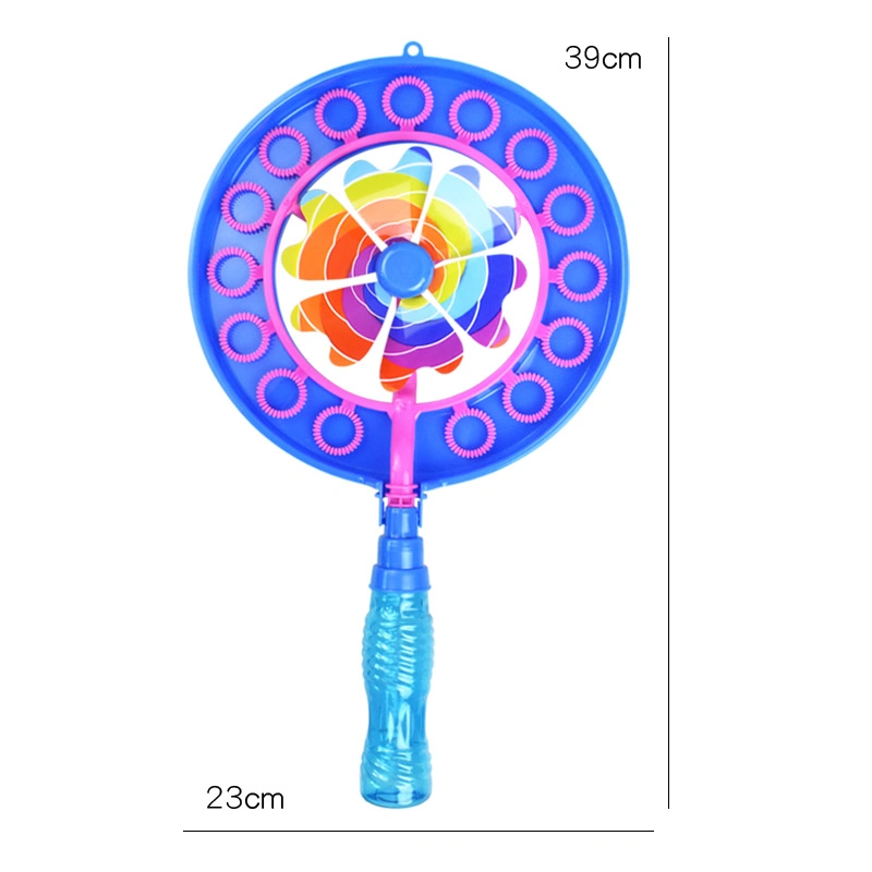 Summer Windmill Bubble Blower Pinwheel Bubble Wand Spinner Maker Soap Bubble Wands Toys