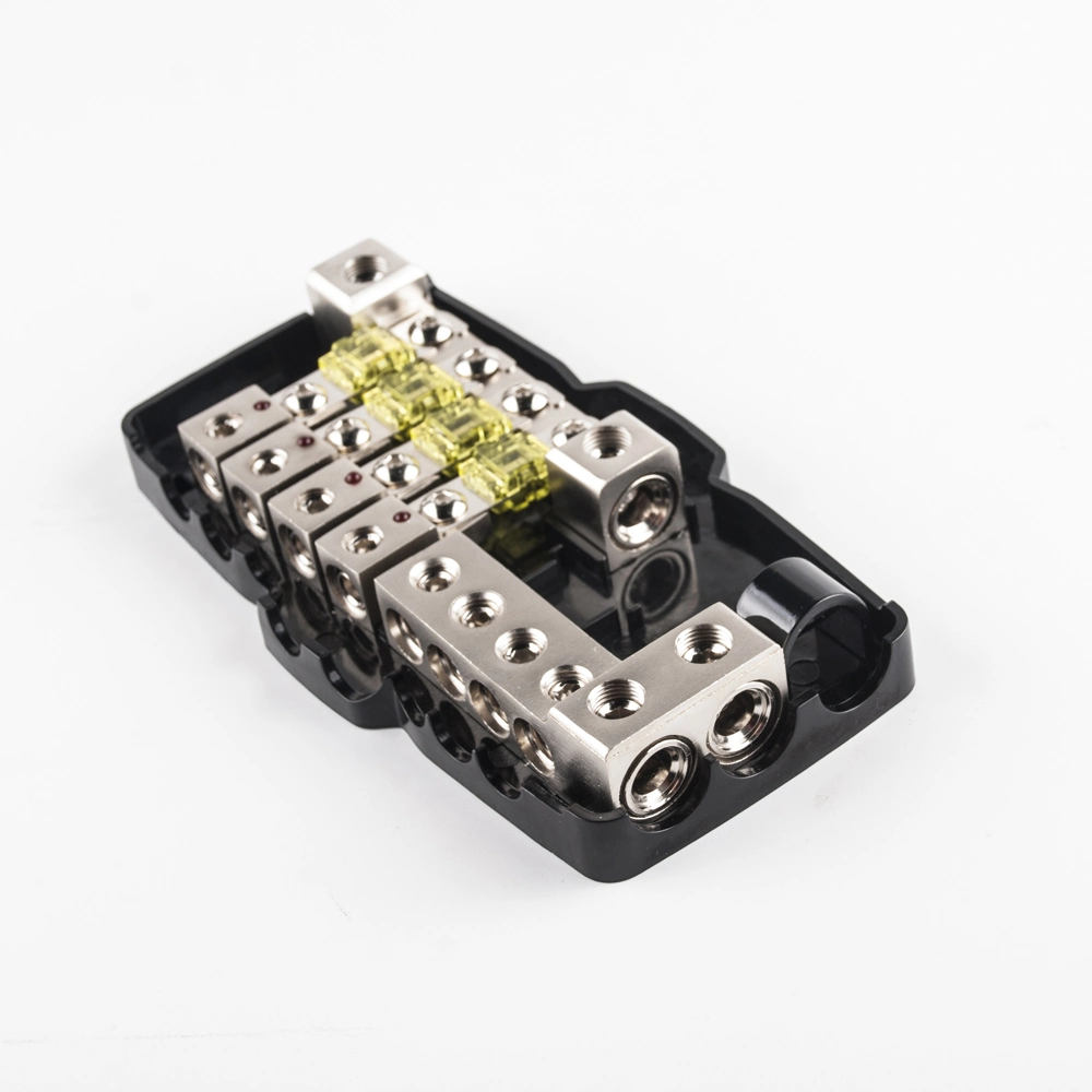 4-Way Fuse Box Block with Light Power Distribution Block for Car Audio