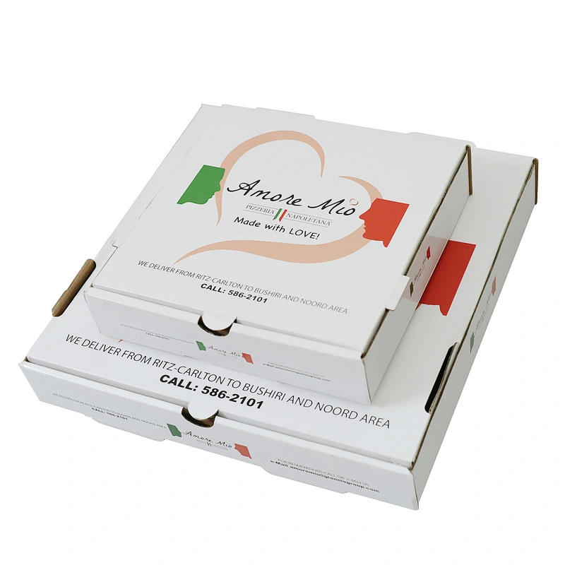 Caja de Pizza de cartón corrugado papel para el Envasado de Alimentos