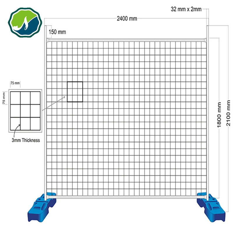 Geschweißter Maschenzaun/Hot Dipped Verzinkter temporärer Zaun Vernetzungen für Australien