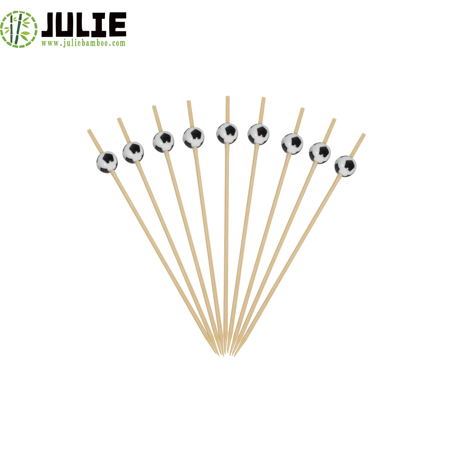 Food-Contacting Grade Hygienic Natural Bamboo Bead Skewer Cocktail Skewer Bamboo Skewers