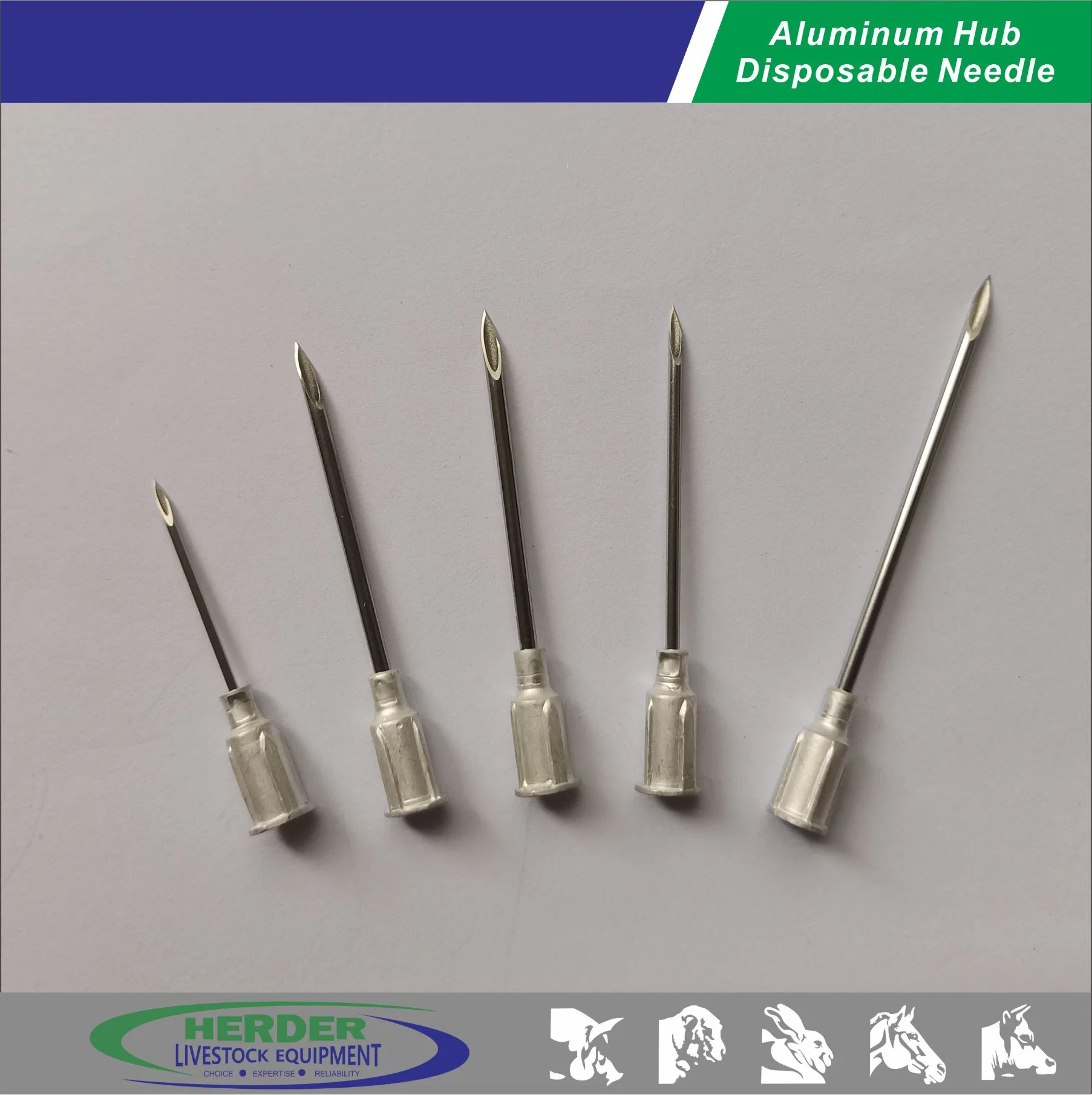 La ganadería buje de aluminio de aguja hipodérmica veterinaria reutilizables.