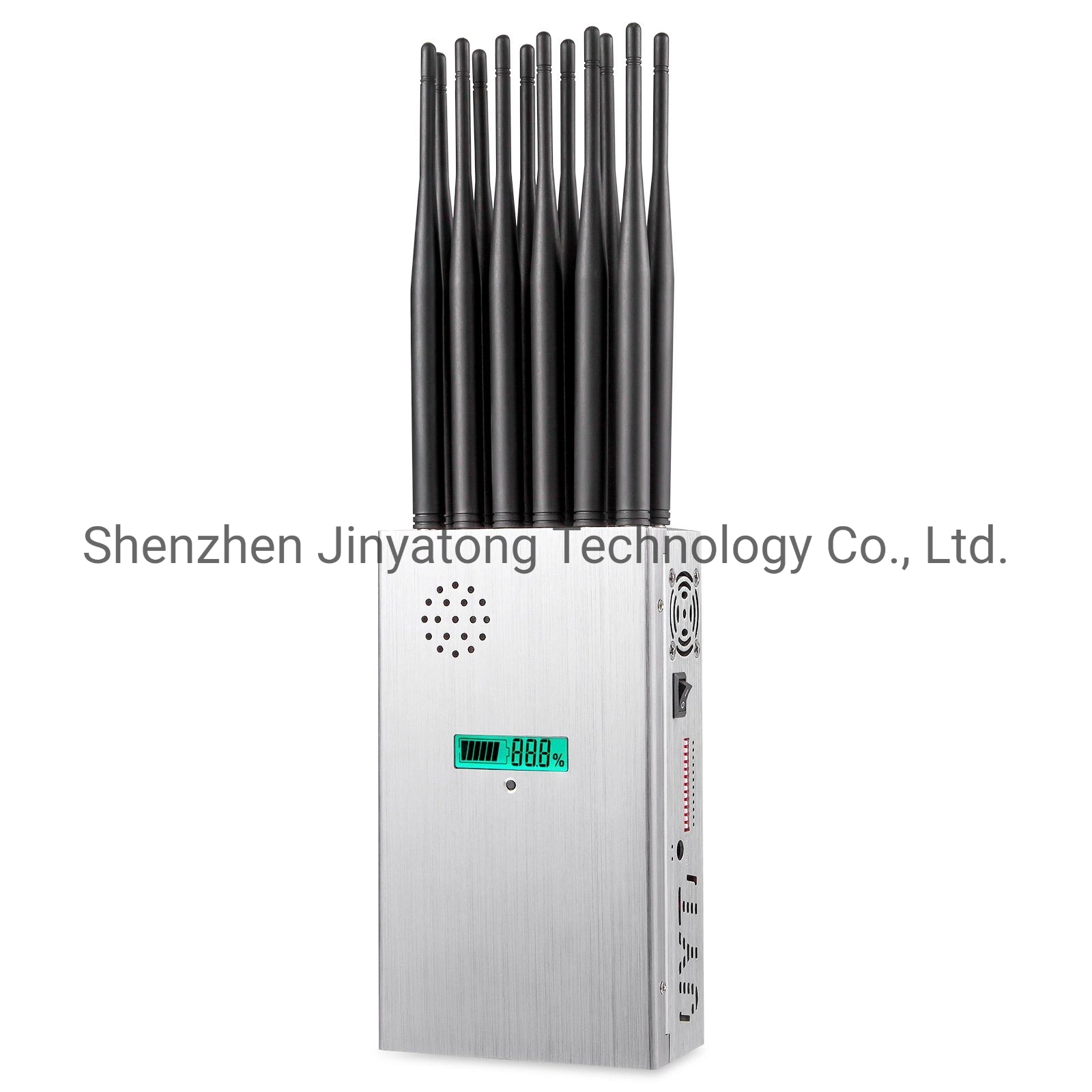 New Design Portabel 12 Antennas 2g. 3G. 4G. 5g. Cell Phone Signal Jammer GPS. 2.4G. 5.8g WiFi with Screen Display