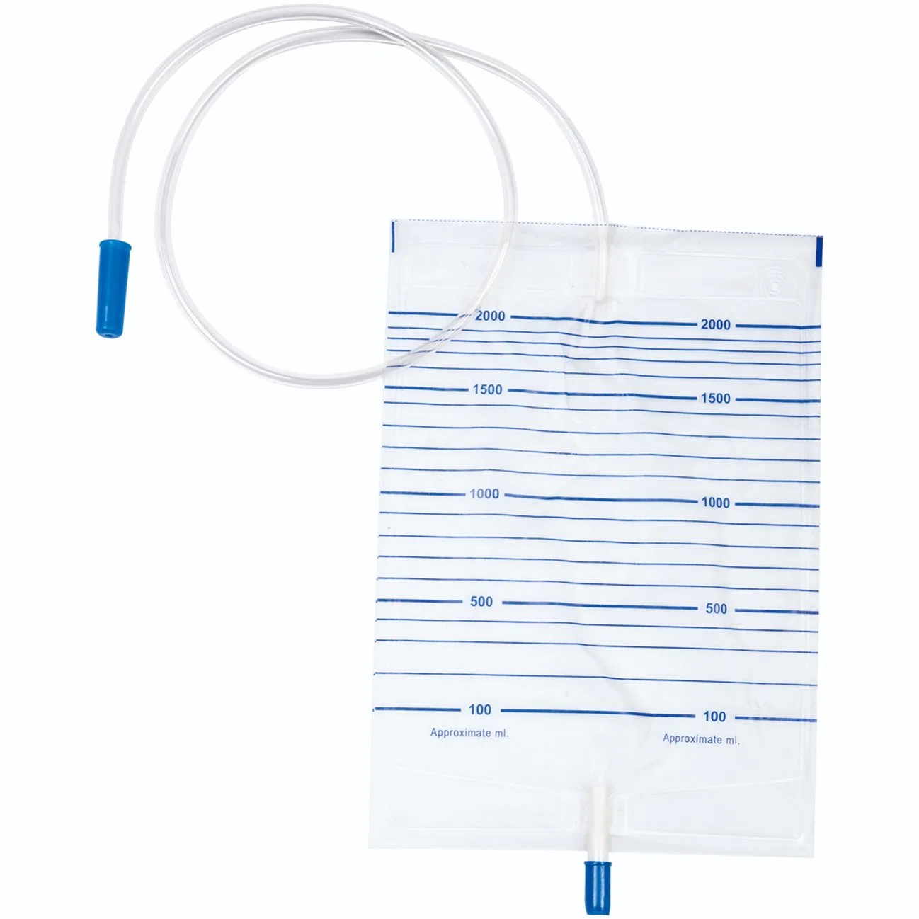 Disposable 2000ml Urine Bag Medical Transparent Drainage Collection Bag