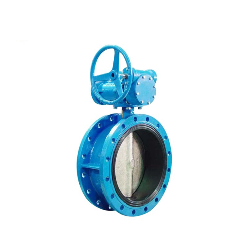 Turbine Ductile Iron Soft Seal Center Flange Butterfly Valve