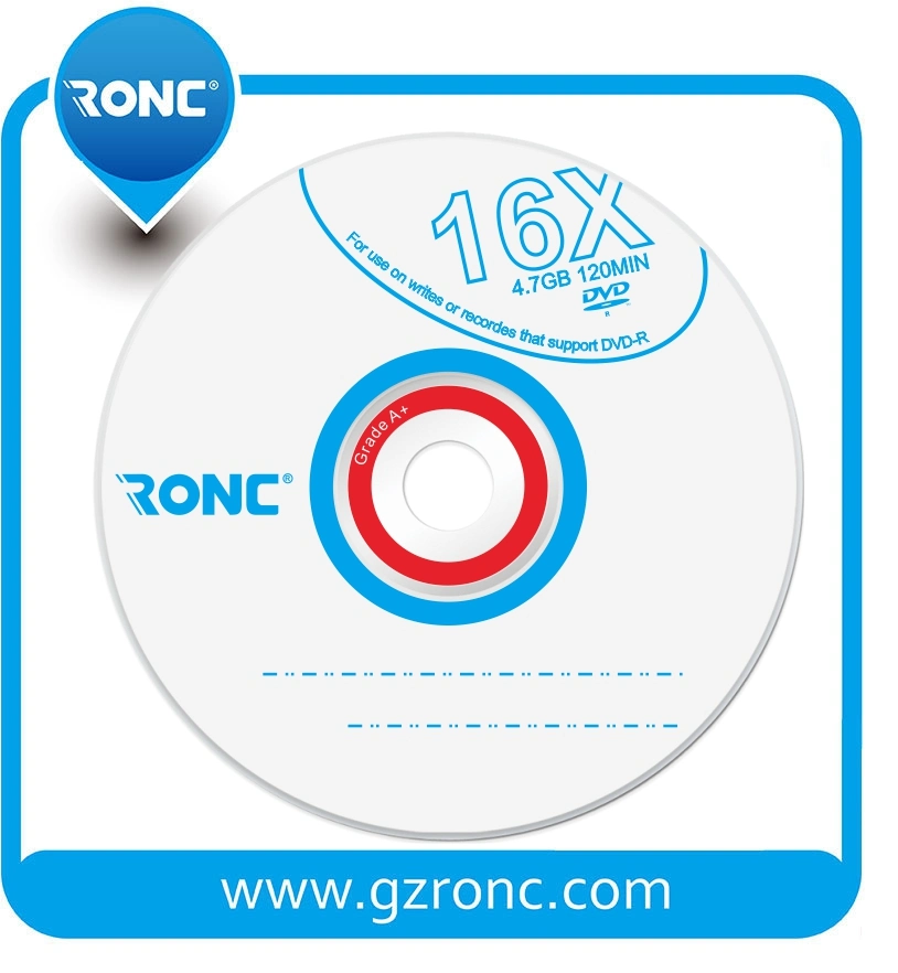 Ronc الجملة قرص DVD-R فارغة شعار المصنع السعر قرص DVD فارغ