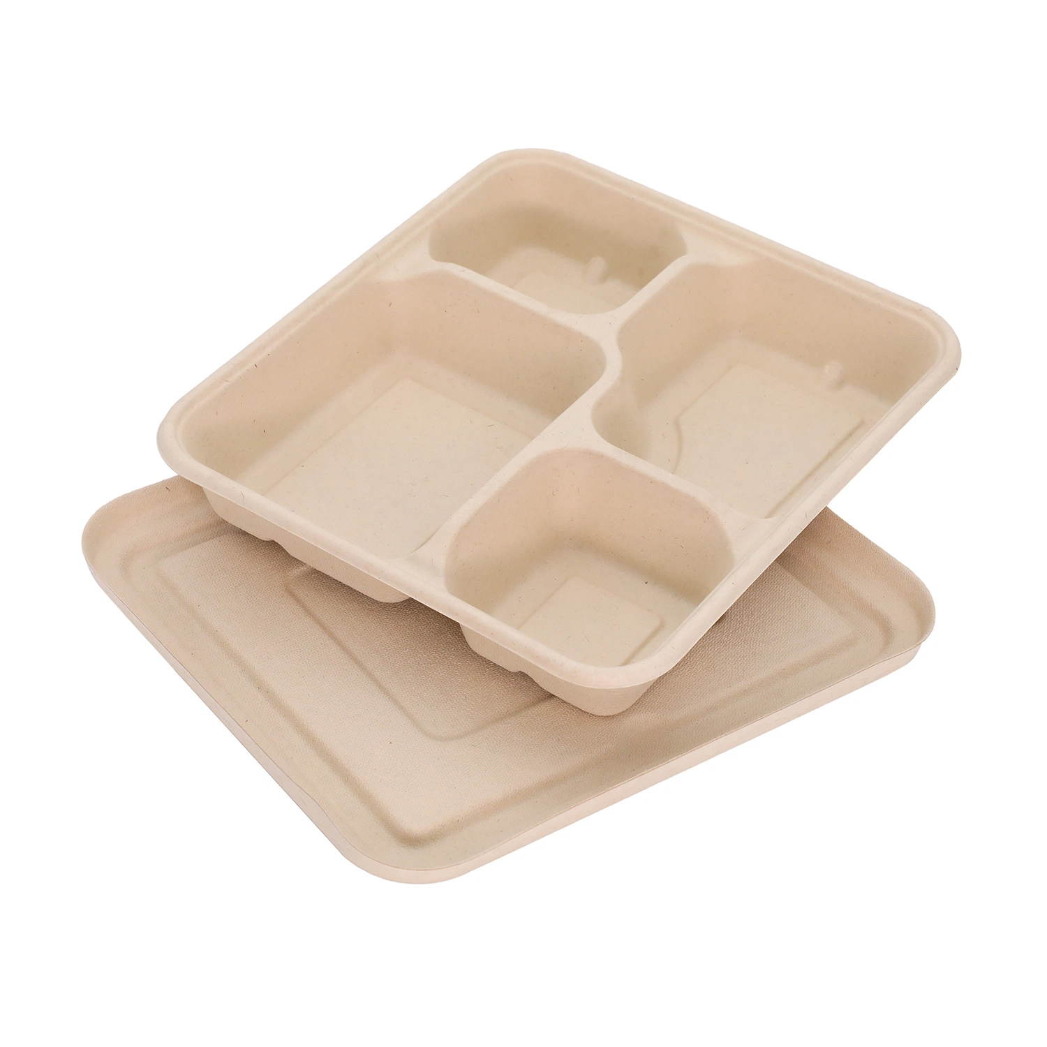 Eco Restaurant la bagasse de canne à sucre vaisselle biodégradable micro-ondes disponibles Lunch Box contenant des aliments à emporter