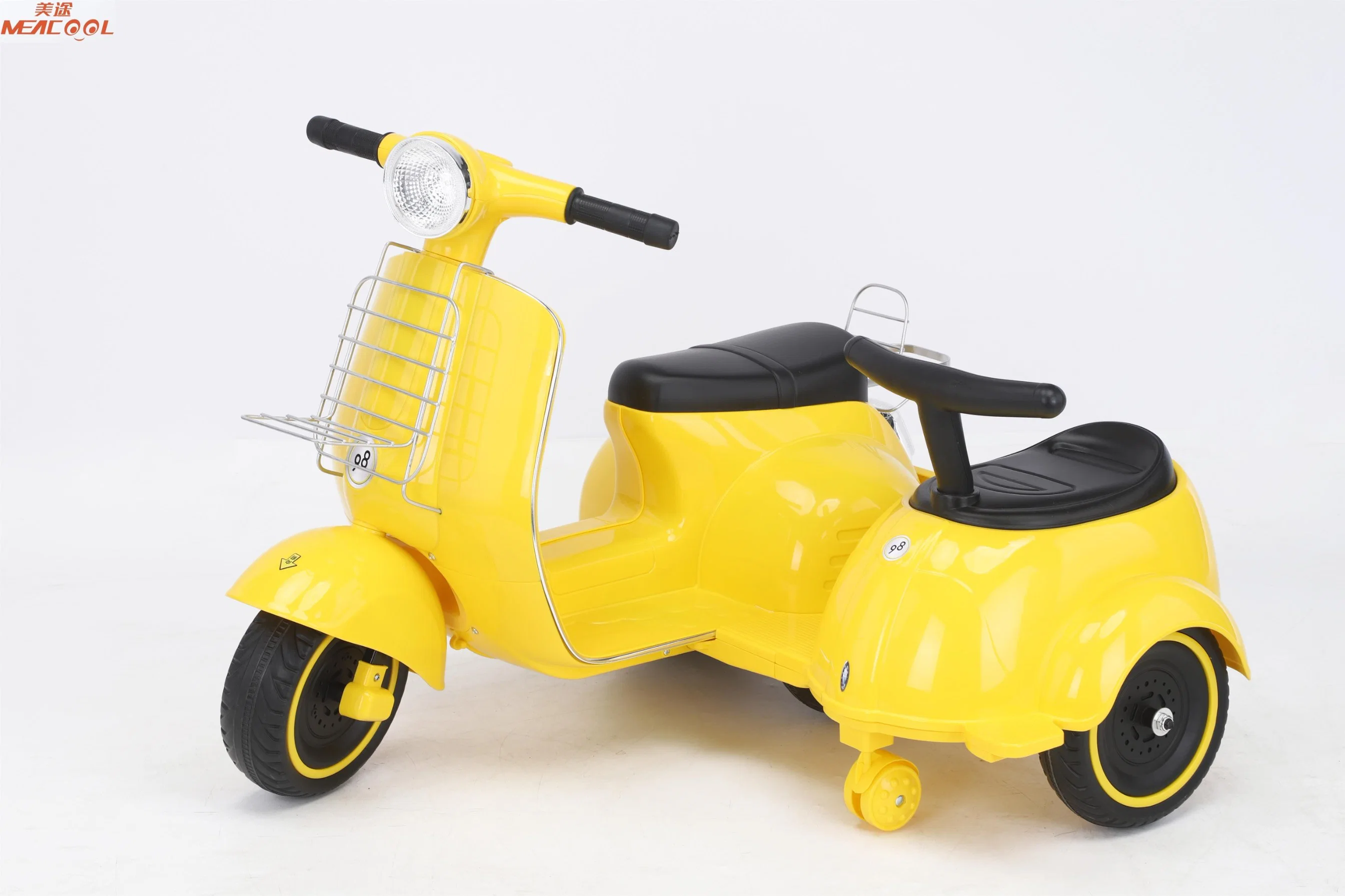 Suitable for 3-8 Years Old Mini Electric Toy Tricycle Car with Side Mount Can Take Two Babies