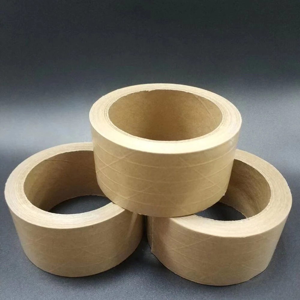 Reinforced Wet Kraft Paper Tape Packing and Sealing Tape High Adhesive Tape