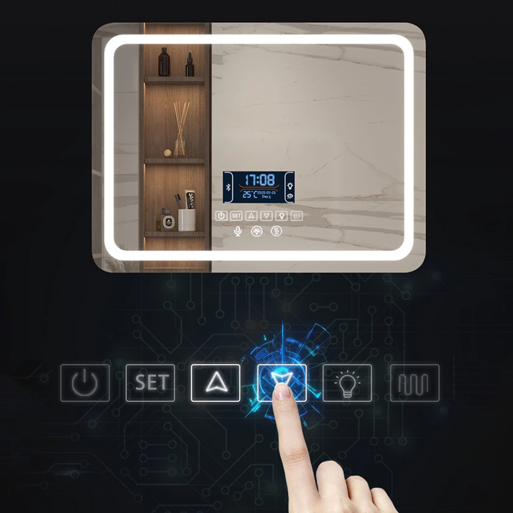 Casa moderna en la pared encendida la iluminación LED Smart espejo del baño baño decorativo espejo