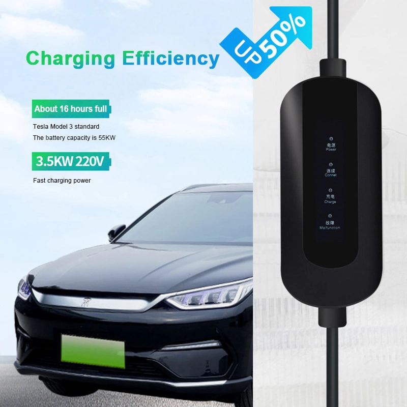 Portable Charging Stations 3.5kw 7kw 11kw 22kw AC EV Charger with Power Plug Adapters