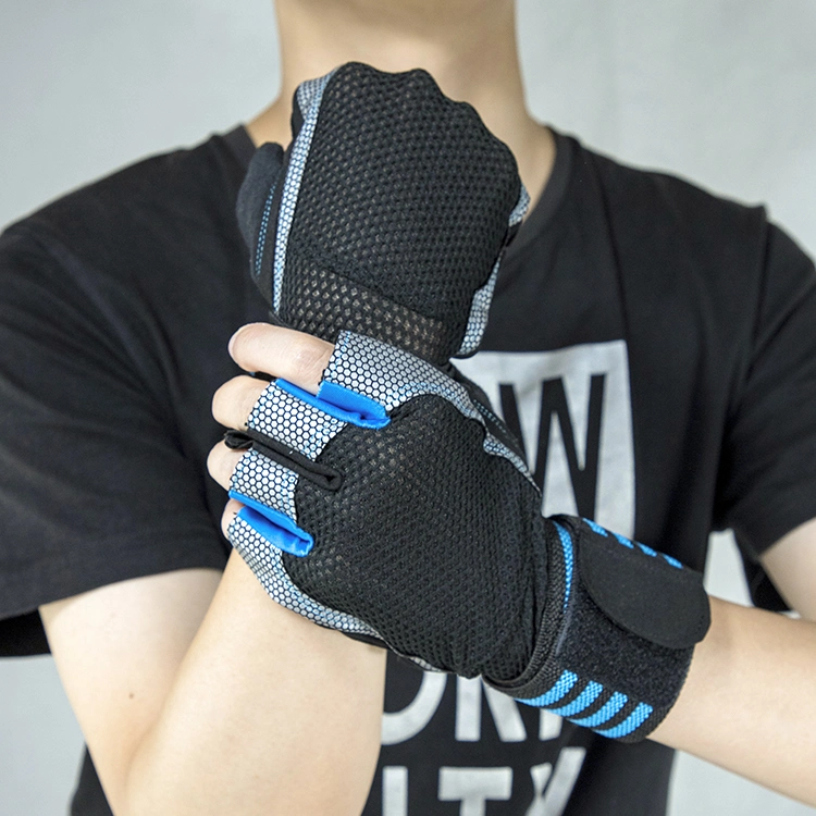 New Style Breathable and Anti-Skid Half Finger Fitness Weightlifting Riding Gloves