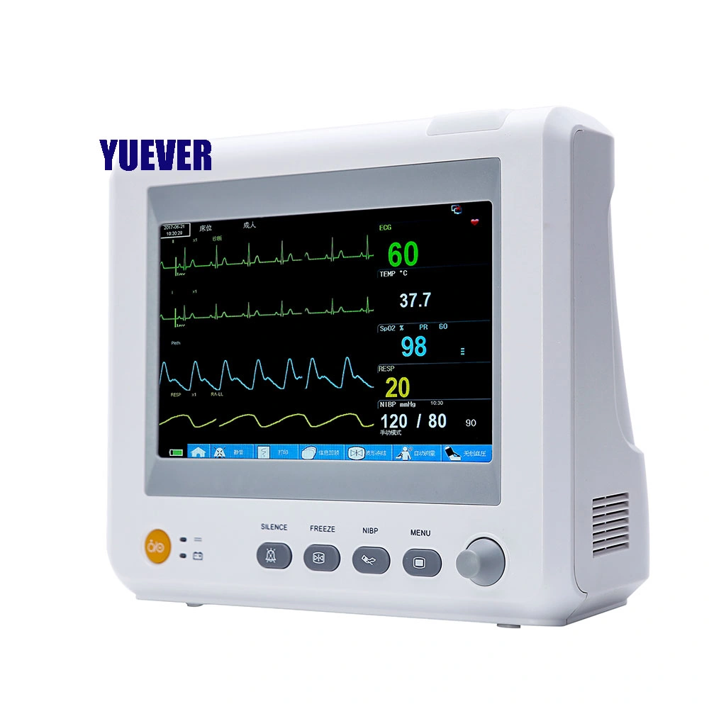 Máquina portátil de sinais multiparamétricos Yuever Medical Vet 12.1''CE Dispositivo de sinais vitais veterinários com visor a cores