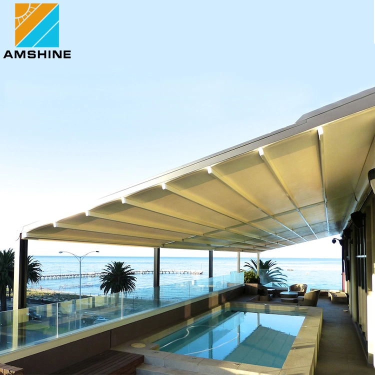 Piscine en plein air moderne personnalisé Gazebo PVC Pergola Garage en métal de systèmes d'un patio jardin motorisé d'ébarbage étanche en aluminium bioclimatique Pergola tente d'ébarbage