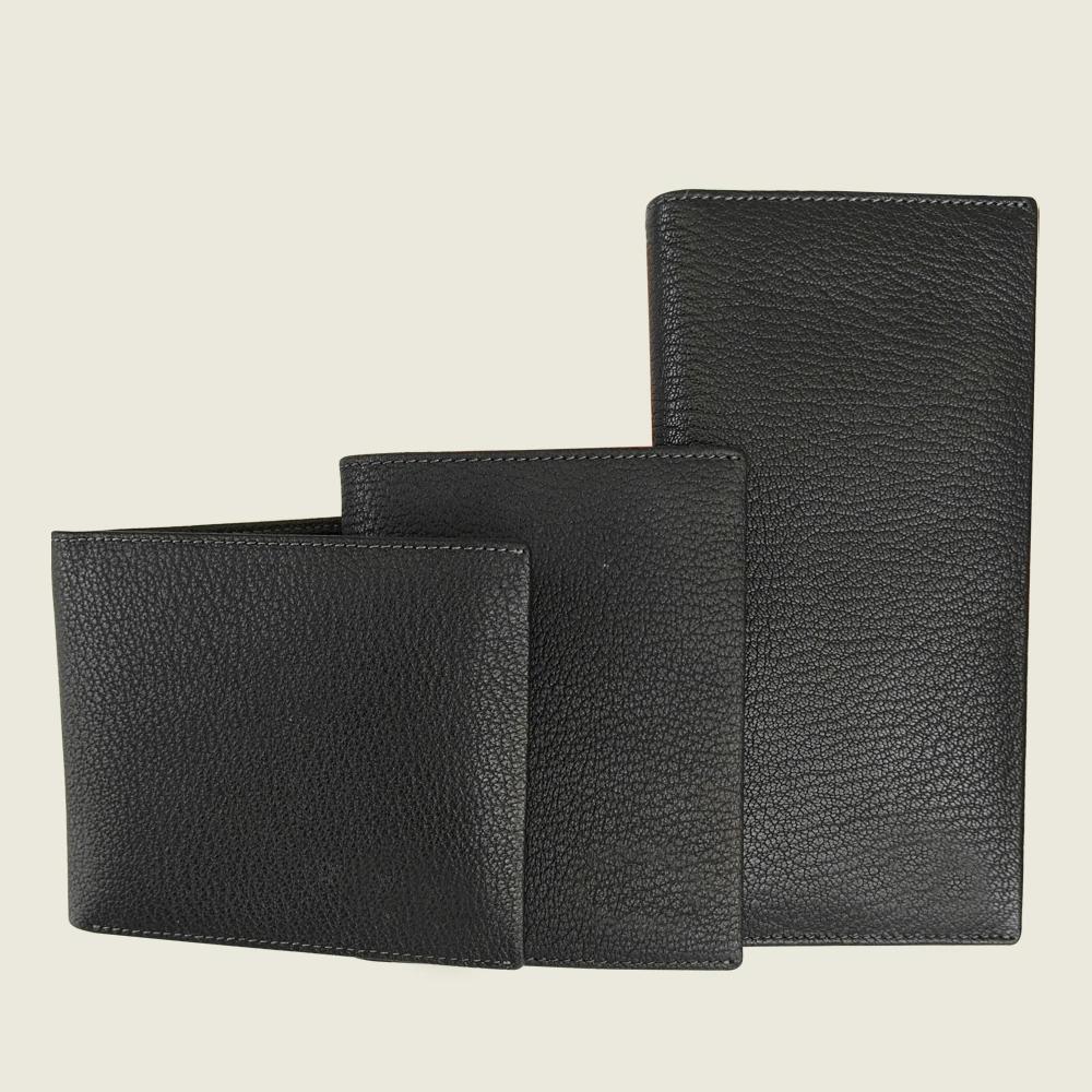 Men Soft Genuine Leather Purse Big Cowhide Phone Wallet Gift Set