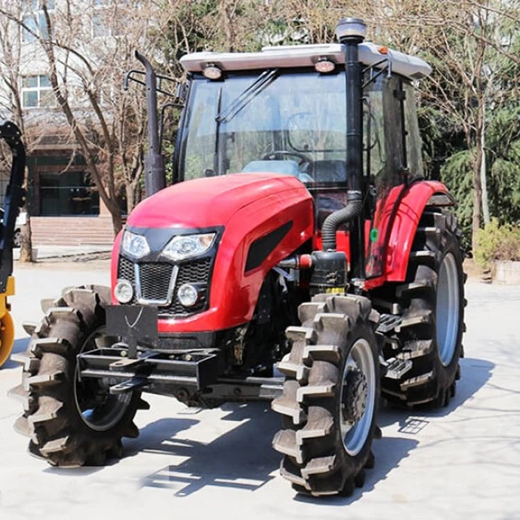 China Effective Lt904 66 Kw Front End Loader Agricolas 4X4 Wheel Farm Tractor in Stock