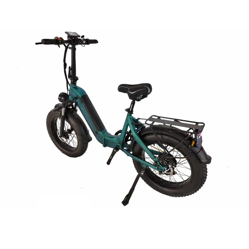 Bicicleta elétrica pneu gordo de 20 polegadas Folding e Bike 48V 500W Personalização do suporte de liga de alumínio dobrável para motos de gordura