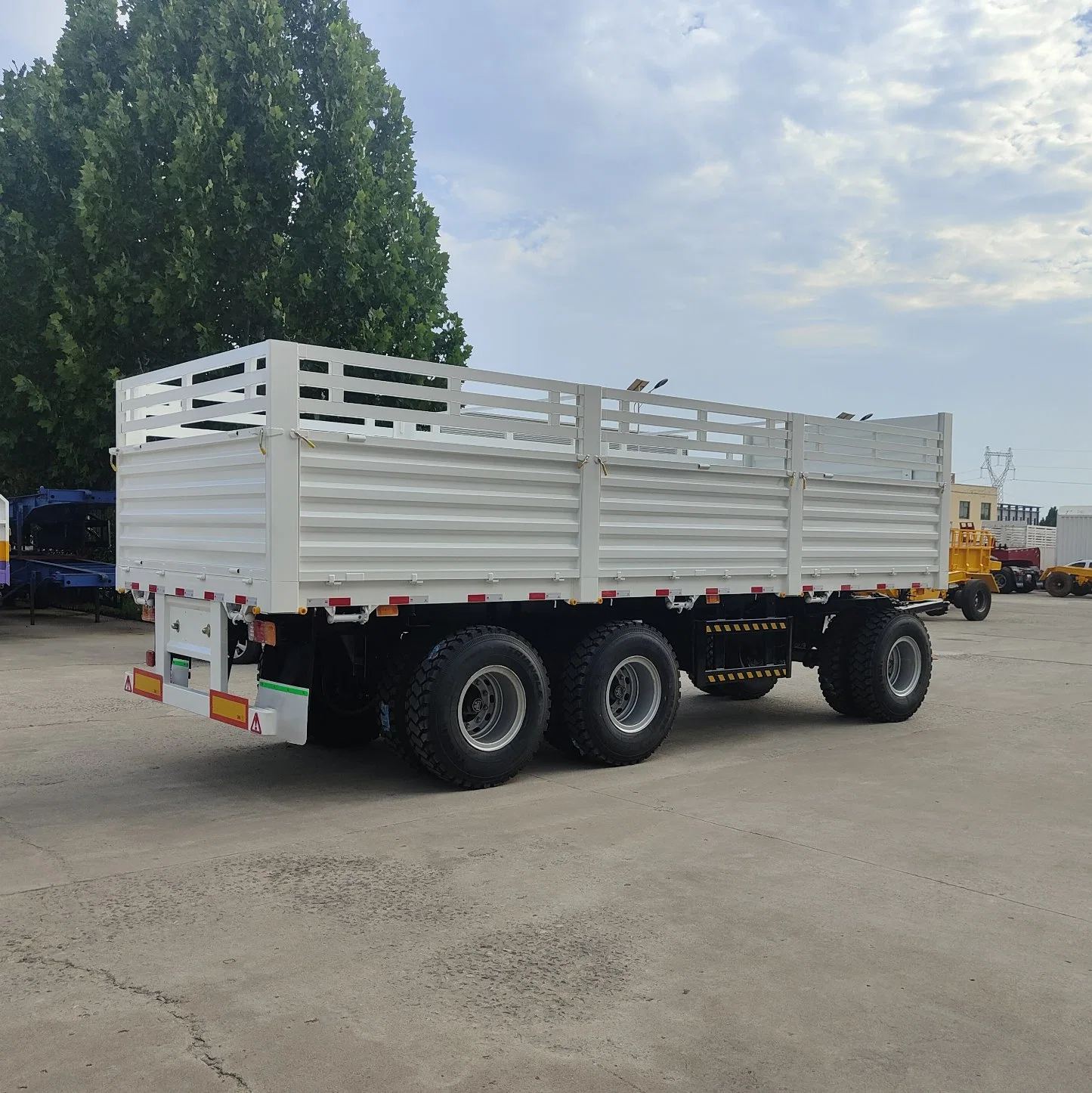 3 Axles 50 Tons Dolly Fence Full Drawbar Trailers for Sale with BPW Axles