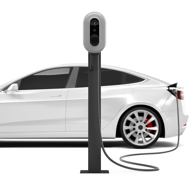 Nouveau chargeur de batterie de voiture électrique Chargeur intégré EV boîtier mural 32 A renouvelable 7kw Pieu de Montage Mural Montage Station de charge de Super