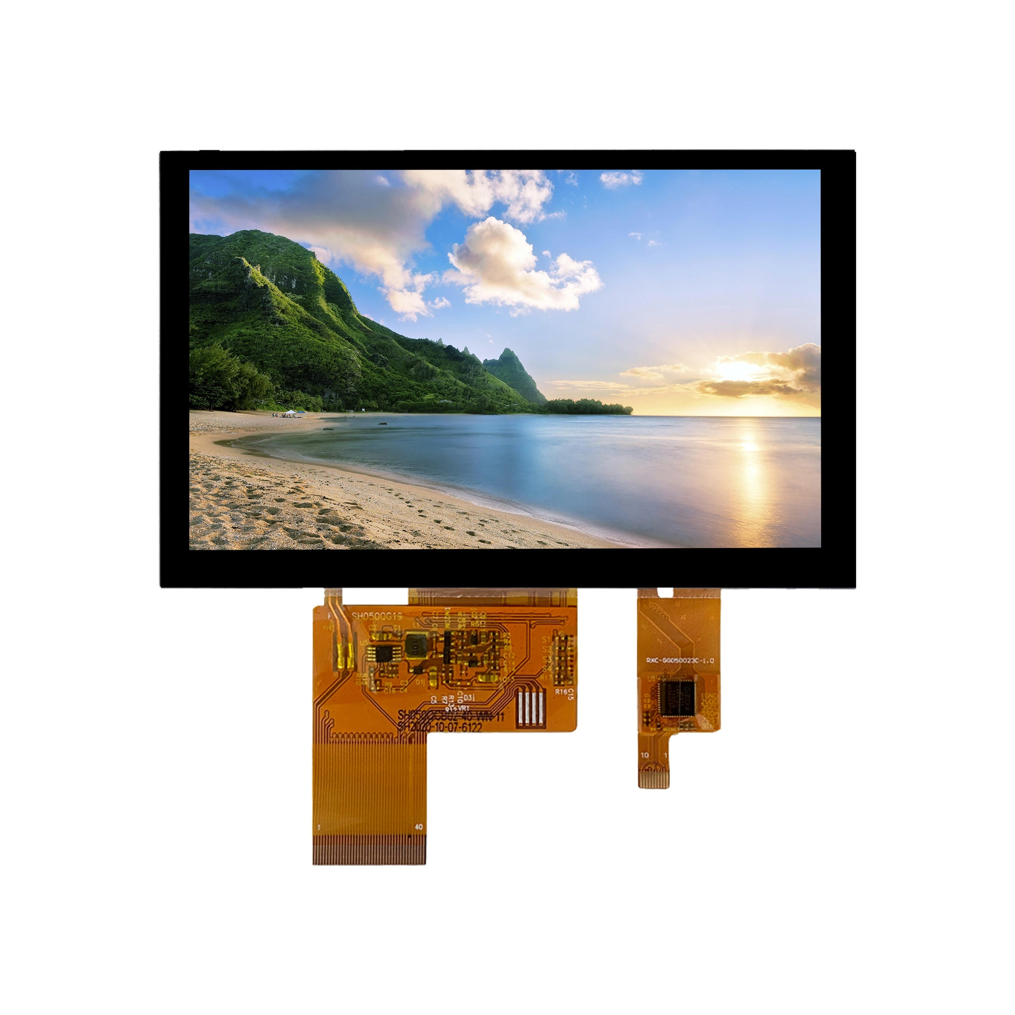 5,0 Zoll 480 X 272 TFT-LCD-Display mit hoher Helligkeit. Optionaler Resistiver/Kapazitiver Touchscreen