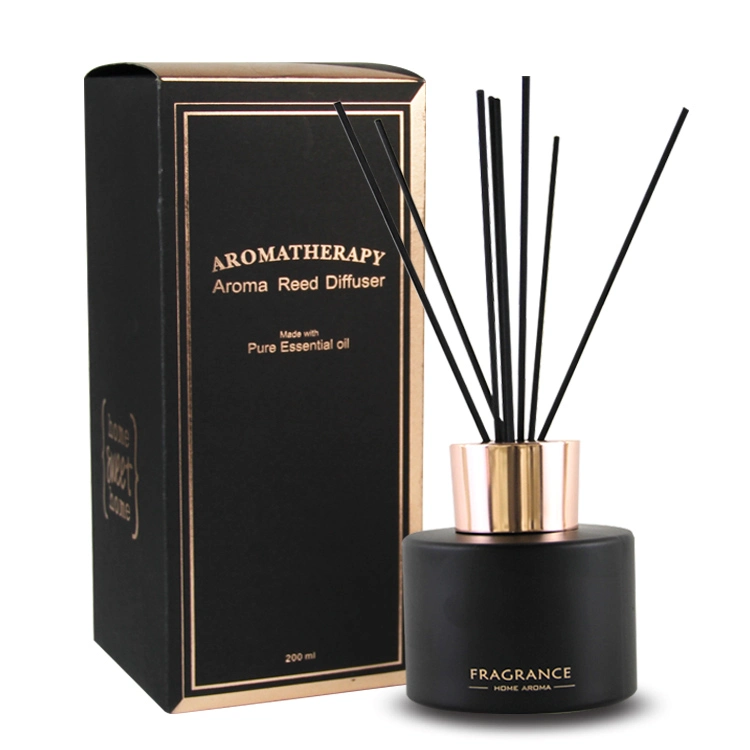 Beste Qualität New Black Luxus Reed Diffusor mit Rose Lids Raumdekoration Guter Reed Diffusor