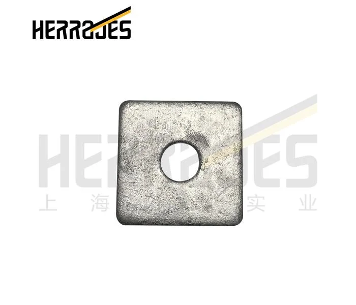 Carbon Steel Stainless Galvanized Flat Square Washers with Round Hole