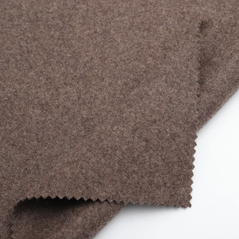 Fabric Stock Lot: 30% Wool Blended Melton Solid Woven for Winter Coat 600G/M 57"/58" for Coat