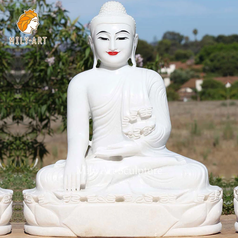 Carving Natural Stone Life Size Buddha Statue for Decoration