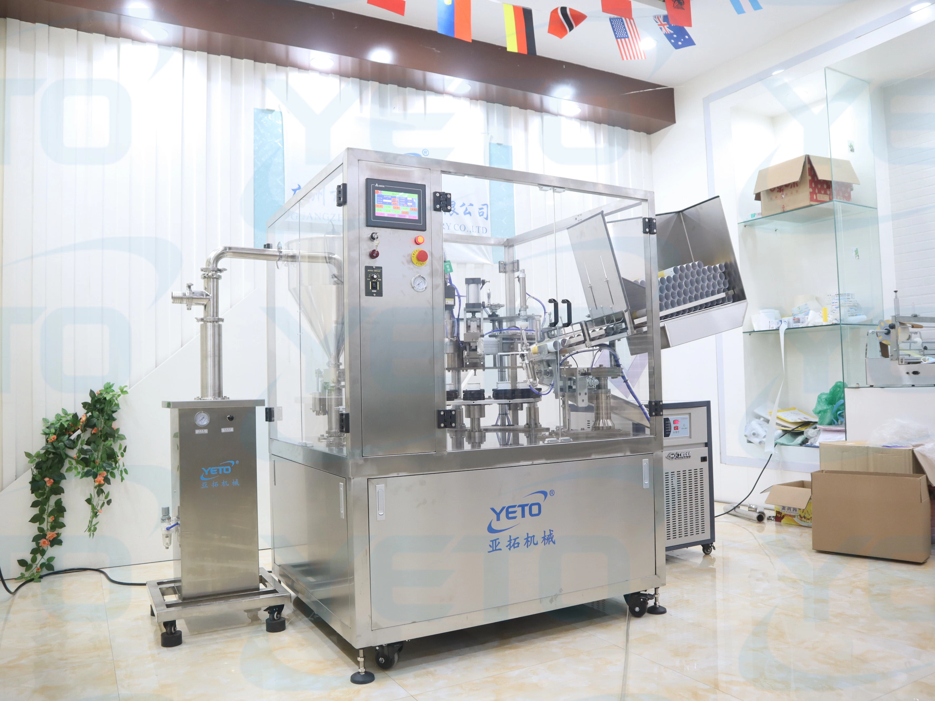 Automatic Tube Filling Sealing Machine Cosmetic Food Pharmaceutical Cream Paste Lotion Gel Ointment Packing Plastic Tube Filler Sealer Equipment