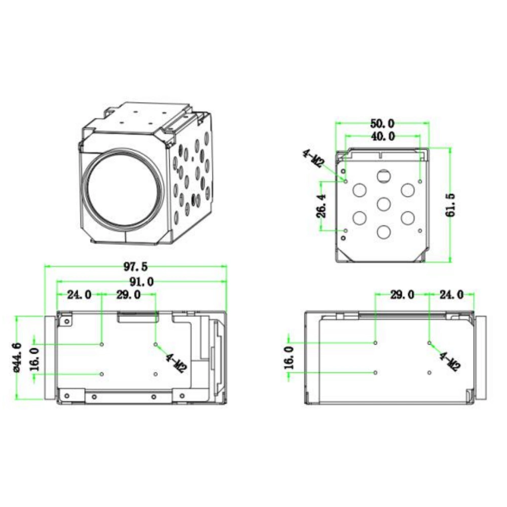 33X 2MP Af Zoom óptico Visión nocturna Cámara de seguridad CCTV IP para vigilancia PTZ