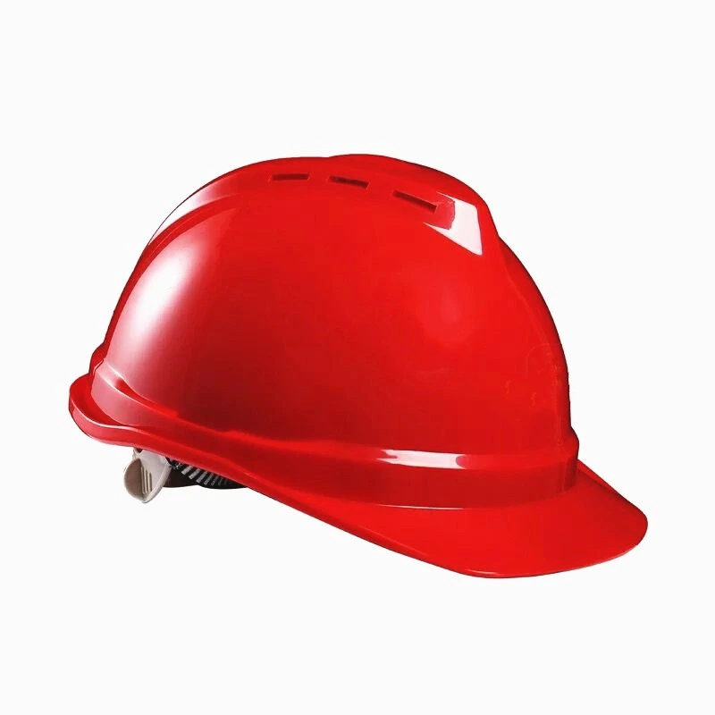 Cheap Peice HDPE Materials V Type Safety Helmet with Vent