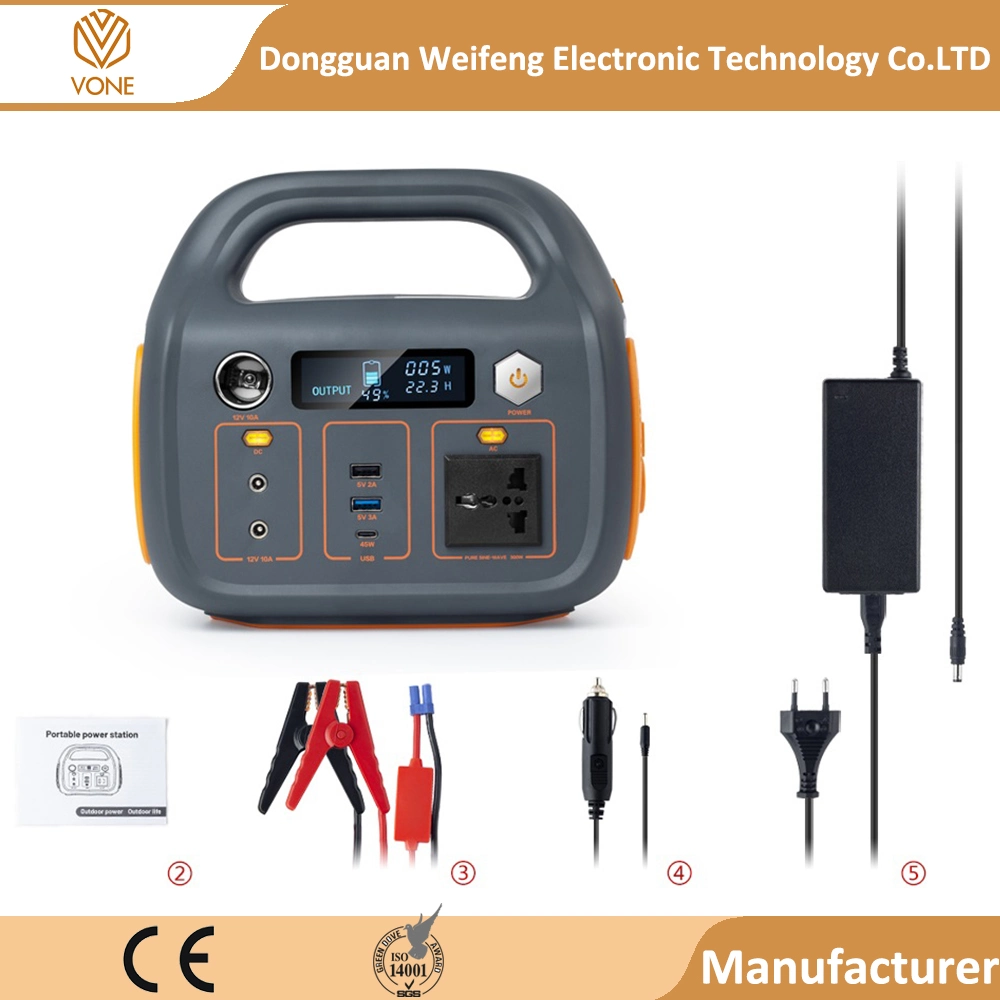 carregador da bateria de 300 W, 720mAh, CA, onda sinusoidal pura 220 V 110 V para campismo ao ar livre viagens de longa distância