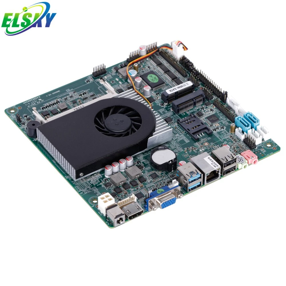 Core I5 I5-5200u Fan HD-Mi VGA Lvds Mainboard Supports HD Three Screens Display