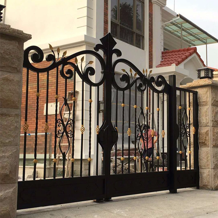 Custom Made Villa House Wrought Iron Gates and Fences Design Home Exterior Steel Fence Main Gate Door