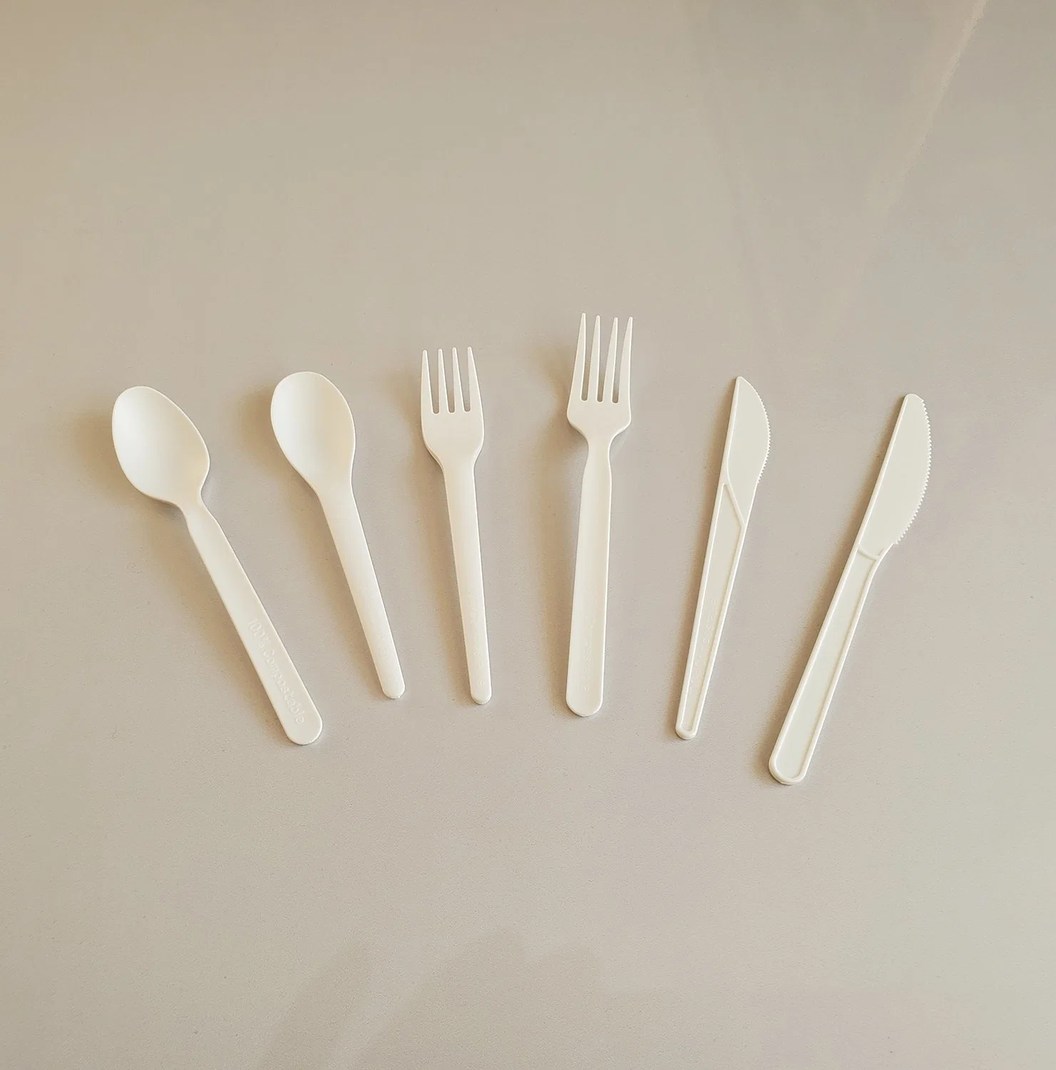 Biodegradable and Compostable Knife Environmental Polylactic Acid Fork Custom PLA Spoon
