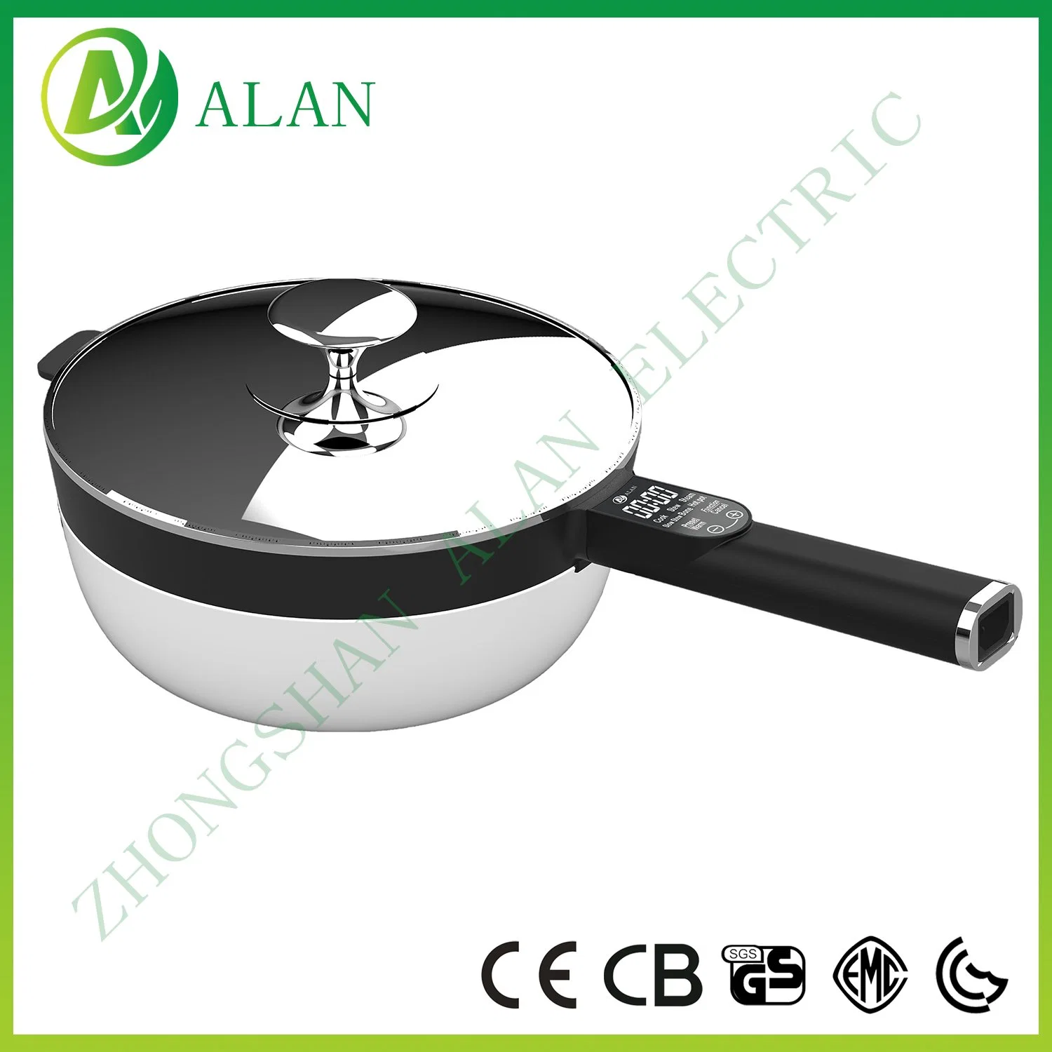 Poêle électrique à cuire à chaud Cooker 32cm Pot de cuisson électrique multifonction Cuisinière électrique