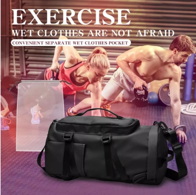 Gimnasio Unisex coloridas Bolsas mochila de separación húmedo BOLSA DE DEPORTES Gimnasio cotidiana escolar Duffel bolsos