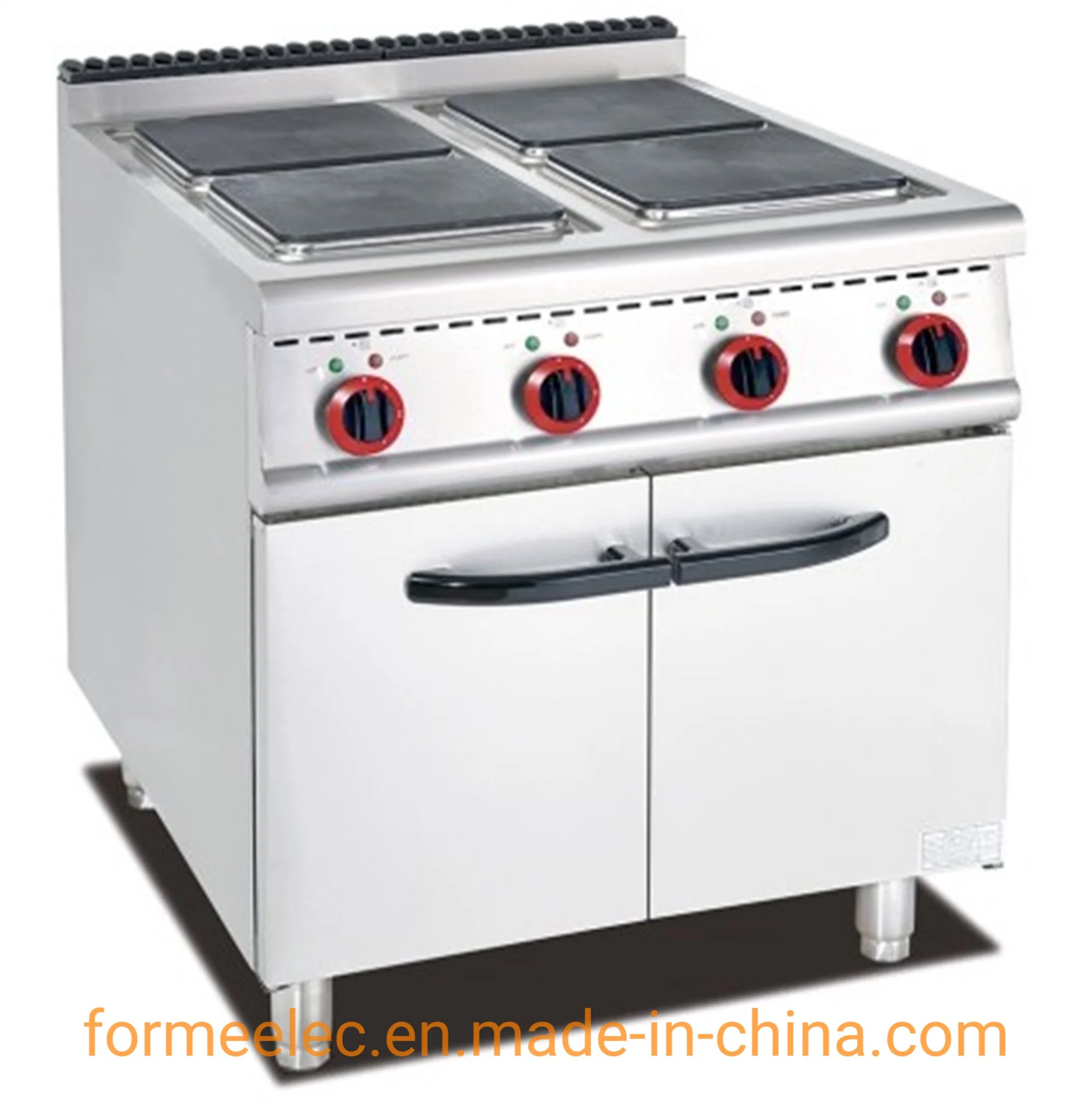 Western Kitchen Equipment Combination Oven Electric Range with 2-Hot Plate & Cabinet