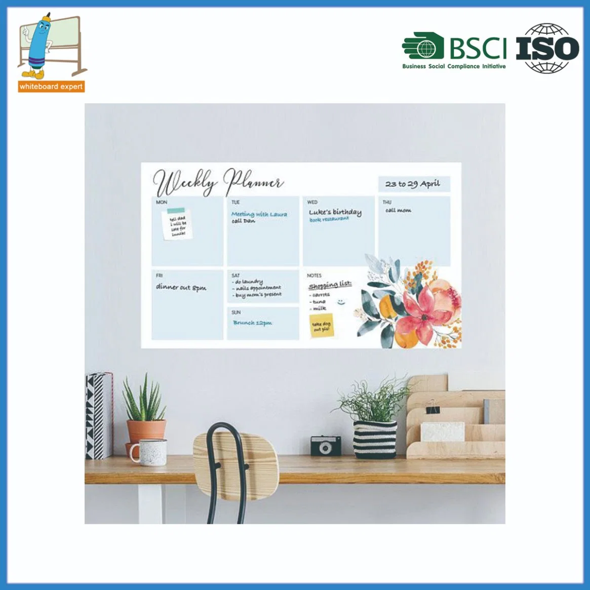 Aluminum Frame Notice Board with Push Pin Cork of Felt Board for School, Home and Office High quality/High cost performance Factory Direct Price